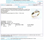 18CT YELLOW & WHITE GOLD THICKENED TOP DIAMOND DRESS RING VALUED @ $1799