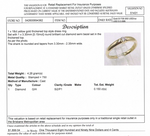 18CT YELLOW GOLD THICKENED TOP SEMI BEZEL SET DIAMOND DRESS RING VALUED @ $1899