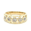 CLEARANCE! 9ct YELLOW GOLD DIAMOND SET MINI CLUSTER STYLE DRESS RING