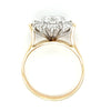 REDUCED! 18ct YELLOW & WHITE GOLD CUBIC ZIRCONIA CLUSTER RING VALUED $1899