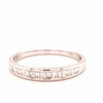 18ct WHITE GOLD CHANNEL-SET DIAMOND RING TDW 0.5ct VAL:$2599