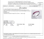 18CT WHITE GOLD CHANNEL SET PINK RUBY DRESS RING VALUED @ $1999