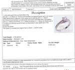 9CT WHITE GOLD FLOW UP STYLE DIAMOND DRESS RING VALUED @ $1799