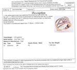 9CT YELLOW GOLD CROSS OVER PATTERN DIAMOND DRESS RING VALUED @ $2999