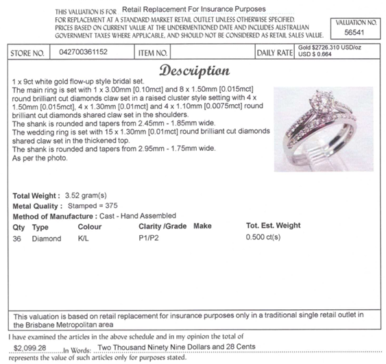 9CT WHITE GOLD FLOW UP STYLE DIAMOND BRIDAL SET VALUED @ $2099