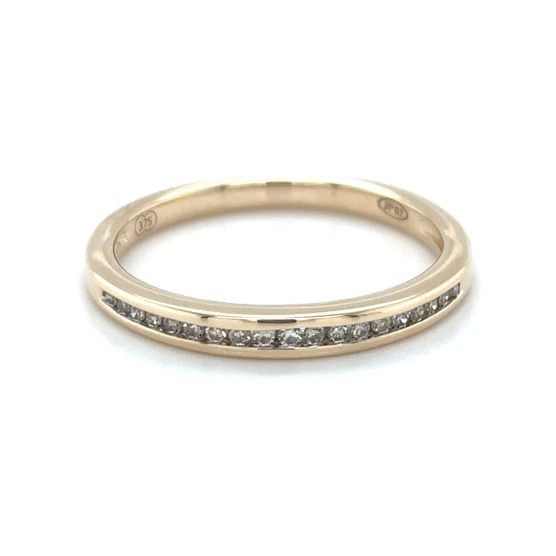 9ct YELLOW GOLD DIAMOND SET DRESS RING 0.15ct TDW