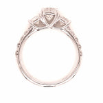 14ct WHITE GOLD DIAMOND TRILOGY RING TDW: 1.00ct VAL: $2899