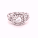 14ct WHITE GOLD DIAMOND BRIDAL SET TDW: 1.75cts  VAL: $5499