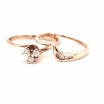 9ct YELLOW GOLD DIAMOND BRIDAL SET TDW: 0.165ct VAL: $1099