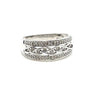 10ct WHITE GOLD DIAMOND WIDE DRESS RING TDW: 0.20ct