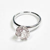 14ct WHITE GOLD MORGANITE SOLITAIRE DRESS RING