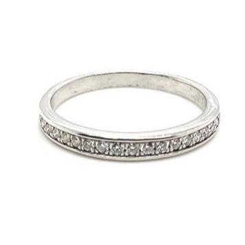 9ct WHITE GOLD CLAW-SET 0.25ct DIAMOND ETERNITY BAND