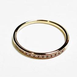 14ct YELLOW GOLD CHANNEL-SET DIAMOND ETERNITY RING