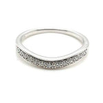 18ct WHITE GOLD CURVED DIAMOND ETERNITY BAND TDW: 0.17cts