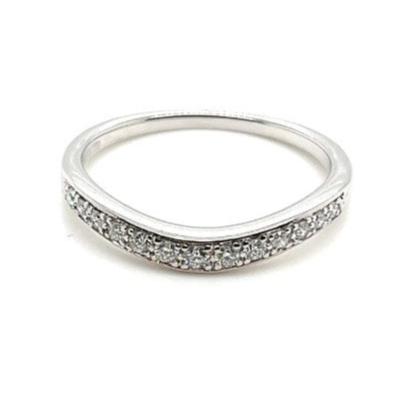 18ct WHITE GOLD CURVED DIAMOND ETERNITY BAND TDW: 0.17cts