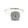 9ct WHITE GOLD DIAMOND CLUSTER DRESS RING