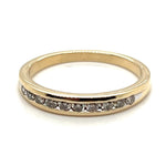 9ct YELLOW GOLD CHANNEL-SET DIAMOND RING TDW: 0.30ct