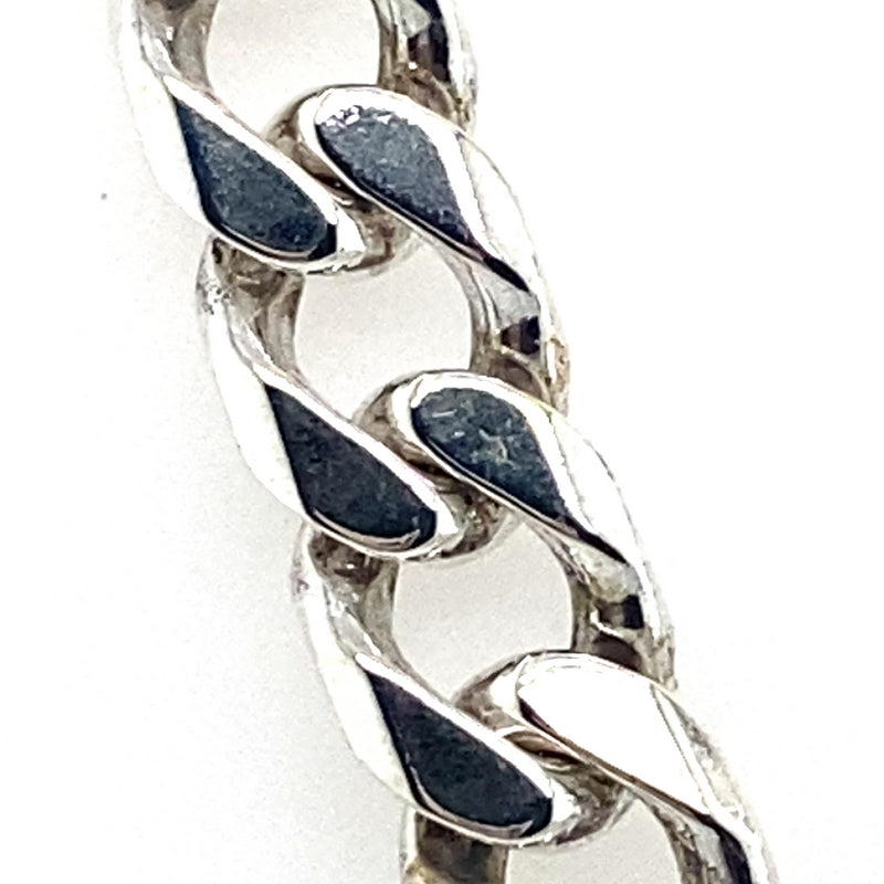 60CM SILVER SOLID CURB LINK CHAIN