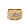 18CT YELLOW GOLD THICKENED TOP DIAMOND DRESS RING VALUED @ $6999