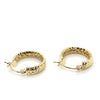 9CT YELLOW GOLD DIAMOND CUT PATTERNED SMALL HOOP EARRING