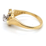 18CT YELLOW & WHITE GOLD WRAP AROUND STYLE DIAMOND DRESS RING VALUED @ $3399