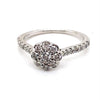 9CT WHITE GOLD FLOW UP STYLE DIAMOND DRESS RING VALUED @ $1499