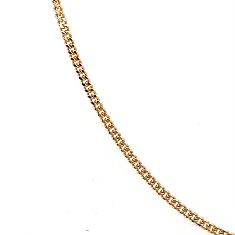 9CT YELLOW GOLD 45CM CURB LINK CHAIN TW 2g