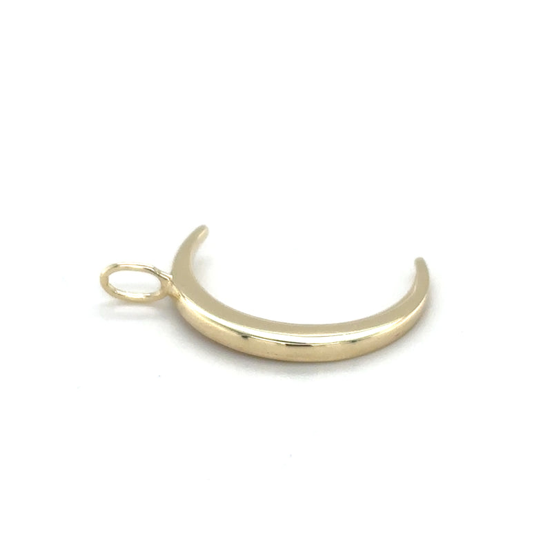 10ct YELLOW GOLD CRESCENT MOON PENDANT