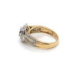 9CT YELLOW & WHITE GOLD FLOW UP STYLE DIAMOND DRESS RING VALUED @ $2999