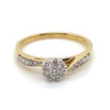 9CT YELLOW & WHITE GOLD WRAP AROUND STYLE DIAMOND DRESS RING VALUED @ $1599