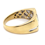 9CT YELLOW GOLD CHANNEL SET DIAMOND MENS DRESS RING VALUED @ $2199