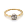 10CT YELLOW GOLD DIAMONDS SET IN RAISED CLUSTER SETTING DRESS RING