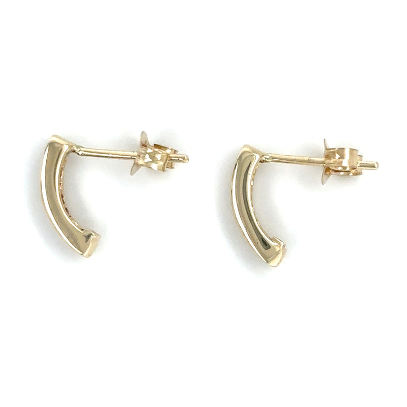 9ct YELLOW GOLD DIAMOND SET STUD EARRINGS