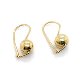 9CT YELLOW GOLD SMALL EURO BALL DROP STYLE EARRING