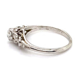 18CT WHITE GOLD & PLATINUM MIX FILIGREE DIAMOND DRESS RING VALUED @ $ 1799