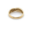 9CT YELLOW GOLD DIAMONDS CHANNEL SET IN CROSS OVER RING