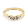 9CT YELLOW GOLD DIAMONDS SET IN V SHAPE DRESS RING