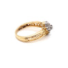 14CT YELLOW GOLD SCROLL FILGREE PATTERN DIAMOND DRESS RING VALUED @ $1199