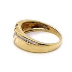 9CT YELLOW GOLD CHANNEL SET DIAMOND MENS DRESS RING VALUED @ $1999