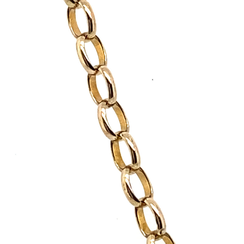 9CT YELLOW GOLD 60CM OVAL BELCHER LINK CHAIN