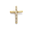 9CT YELLOW GOLD DIAMONDS SET IN CROSS PENDANT