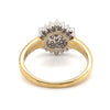 9CT YELLOW & WHITE GOLD THICKENED TOP DIAMOND DRESS RING VALUED @ $1899