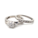 10CT WHITE GOLD WRAP AROUND STYLE DIAMOND BRIDAL SET VALUED @ $1999