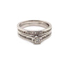 18CT WHITE GOLD FLOW UP STYLE DIAMOND BRIDAL SET VALUED @ $2899