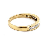 9CT YELLOW GOLD CHANNEL SET DIAMOND DRESS RING VALUED @ $1599