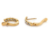 18CT YELLOW GOLD HUGGIE STYLE DIAMOND EARRINGS VALUED @ $2299