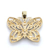 9CT YELLOW GOLD PATTERNED BUTTERFLY PENDANT