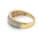 9CT YELLOW GOLD DIAMOND DRESS RING