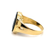 18CT YELLOW GOLD BLOODSTONE DRESS RING VALUED @ $3599