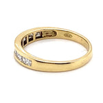 9CT YELLOW GOLD CHANNEL SET DIAMOND DRESS RING VALUED @ $1599